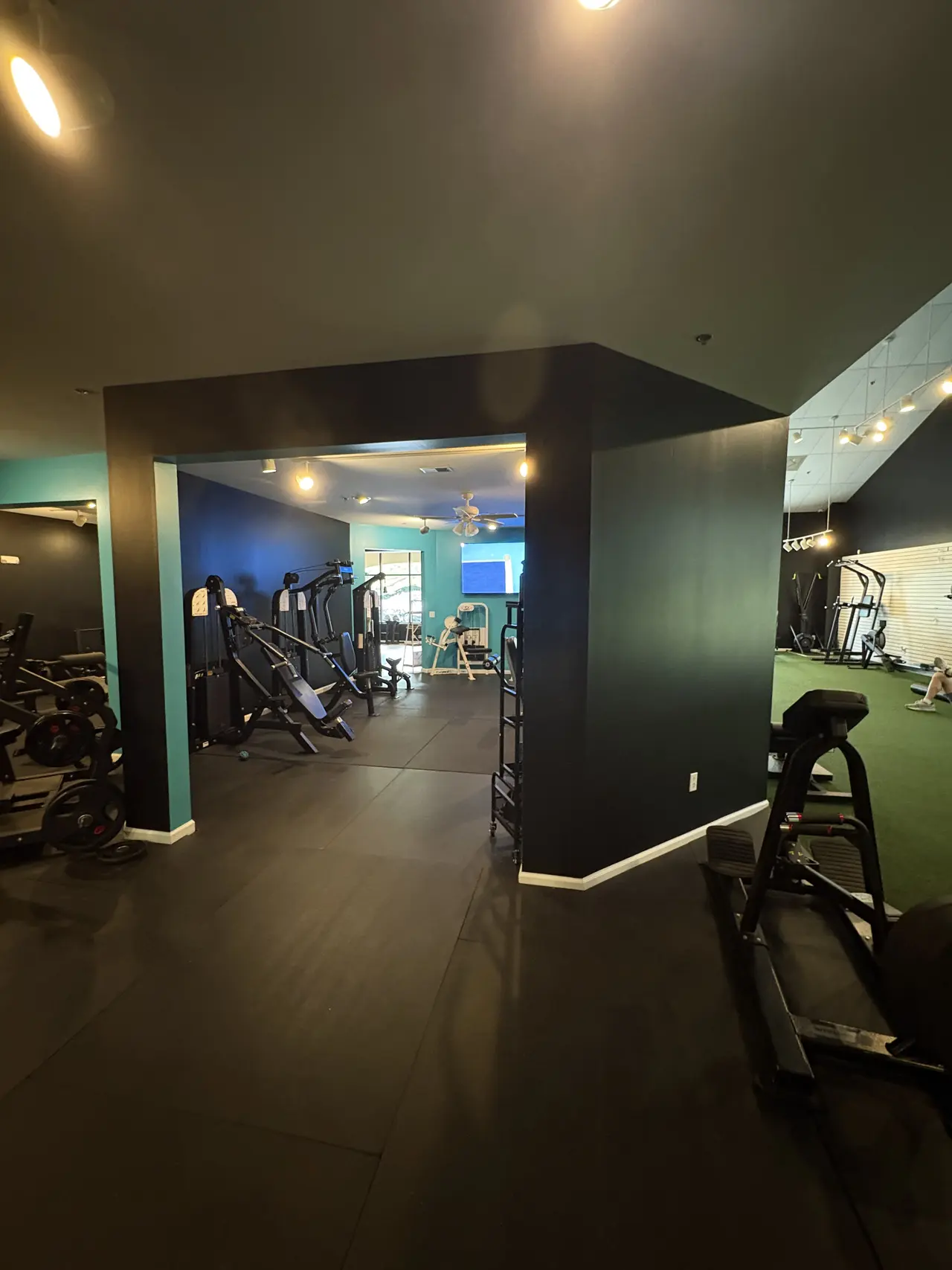 Dumbbell wall and benches at the current GSS club
